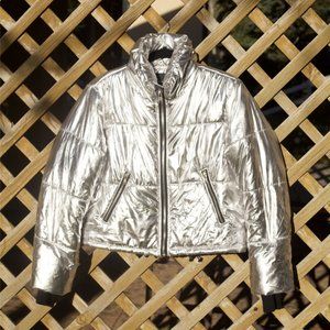 Silver FOREVER21 Puffy Winter Jacket